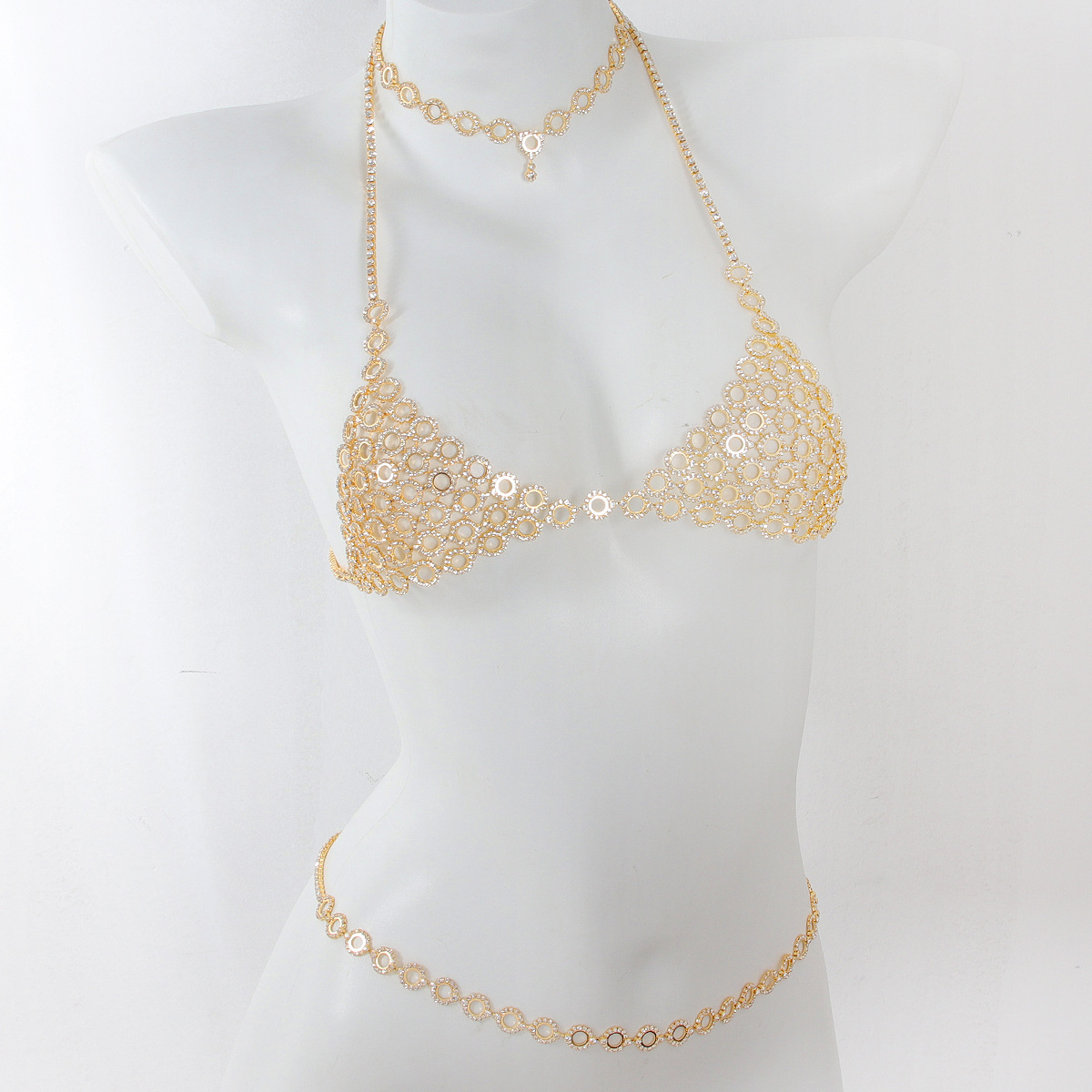 Body Jewelry Necklace - Modny okrągły łączący lekki luksusowy styl