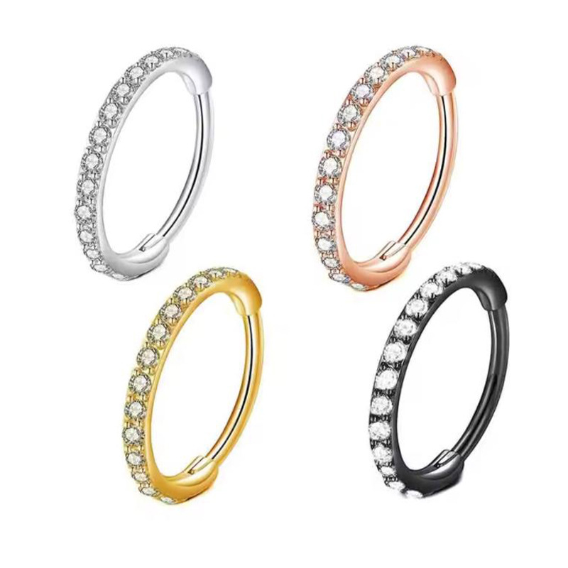 Body Jewelry And Earrings - Kolczyk do nosa 16G z przezroczystym