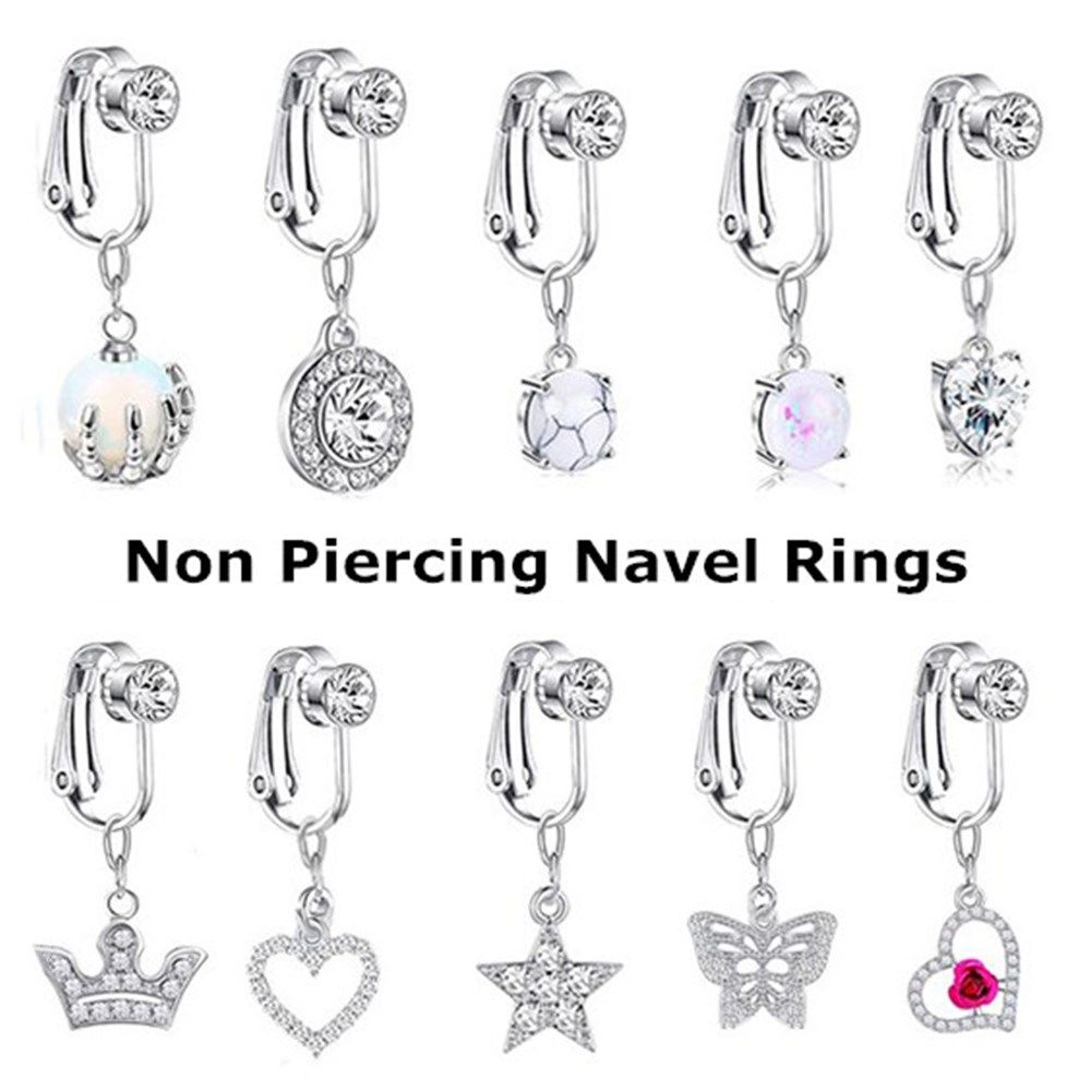Body Jewelry And Earrings - Akcesoria Klipsy Kolczyki Chrząstka Klips Pierścień