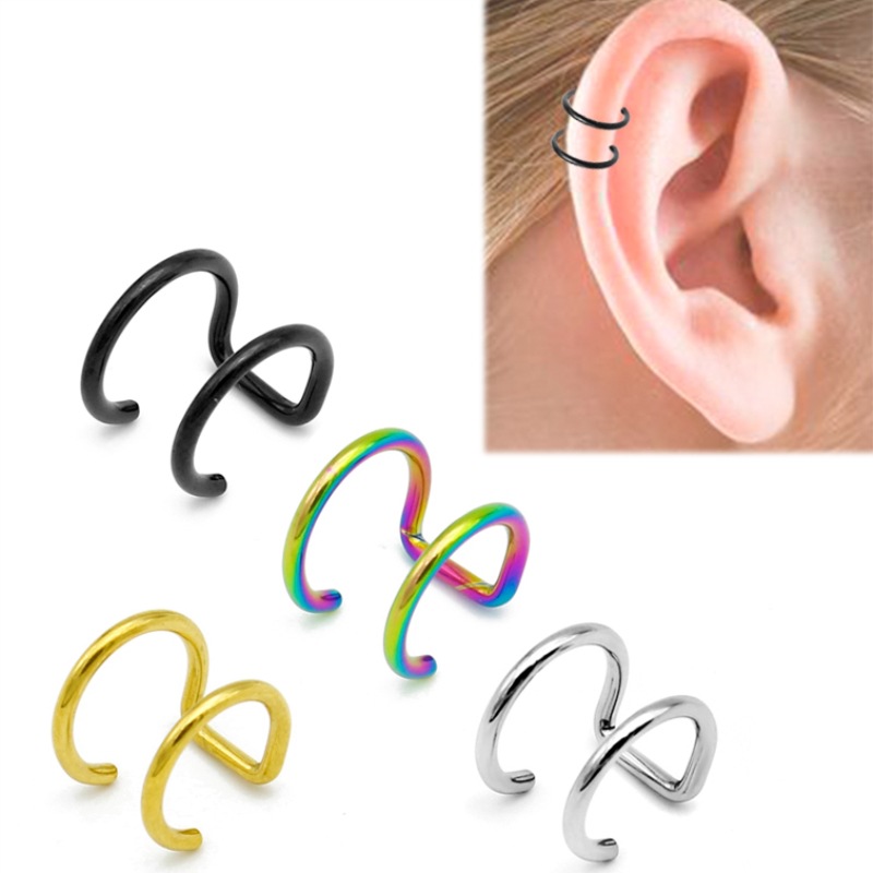Body Jewelry And Earrings - 2 szt. Klipsy na ucho ze