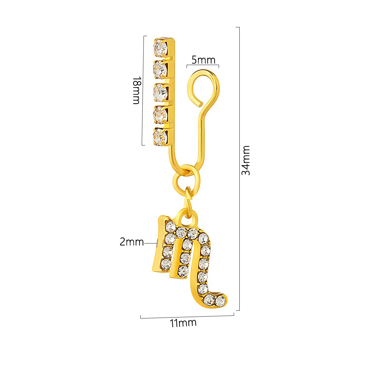 2-pak klipsów do uszu Metalowa – Body Jewelry And Earrings recenzja i cena