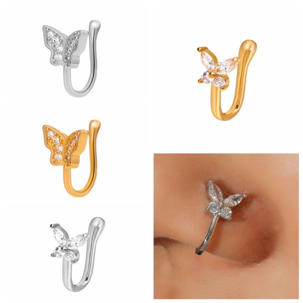 Klips na nos w kształcie motyl – Body Jewelry And Earrings recenzja i cena