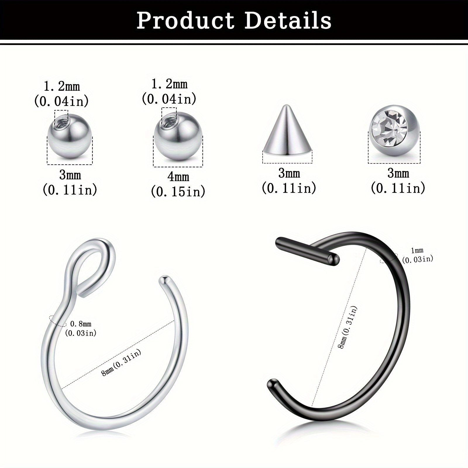 Sztuczne piercingi, sztuczny k – Body Jewelry And Earrings recenzja i cena