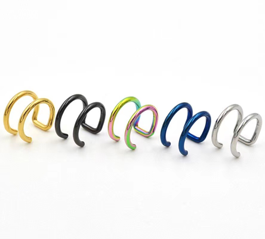 2 szt. Klipsy na ucho ze stali – Body Jewelry And Earrings recenzja i cena