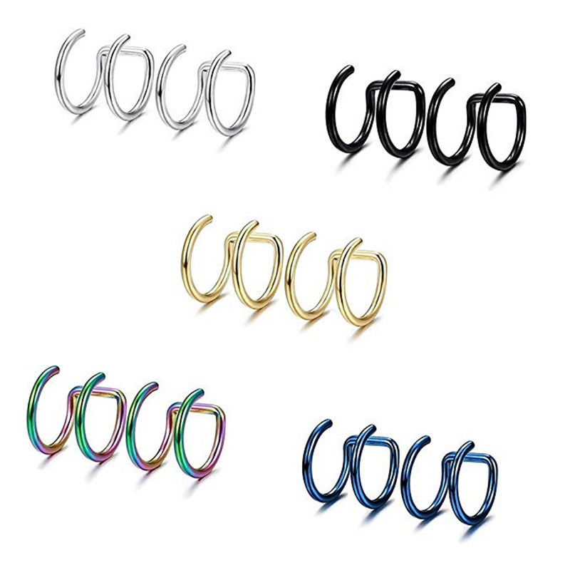 2 szt. Klipsy na ucho ze stali – Body Jewelry And Earrings recenzja i cena