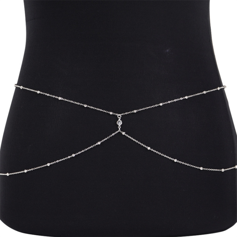 Clear Rhinestone Beaded Belly  – Body Jewelry Ends recenzja i cena
