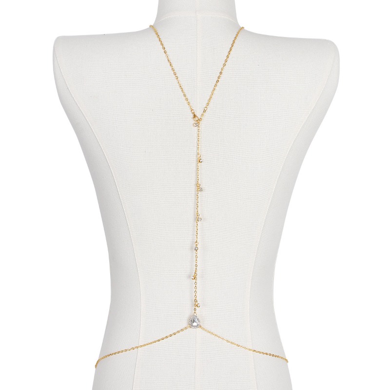 Panna młoda Backless Rhineston – Body Jewelry Necklace recenzja i cena