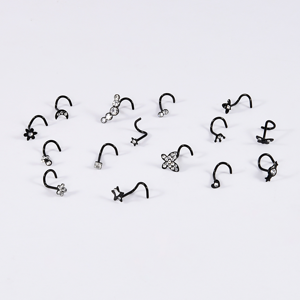 1-15PCS Kolczyk do nosa ze sta – Body Jewelry Etc recenzja i cena